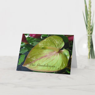 Tarjeta Simpatía por las flores tropicales del corazón del