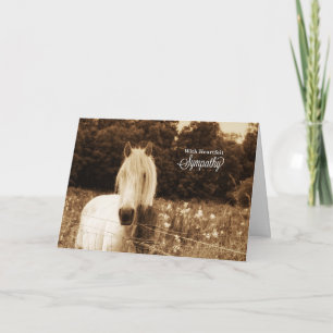 Tarjeta Simpatía por los amantes del caballo en los tonos 