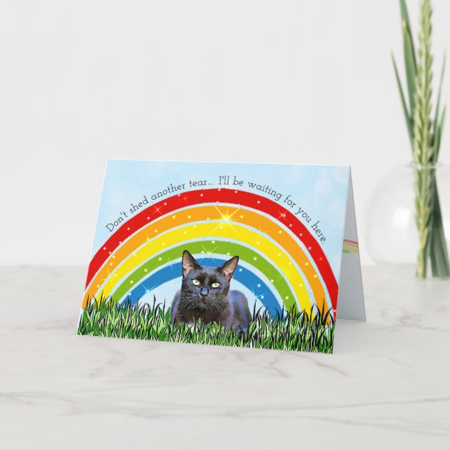 Tarjeta Simpatía por pérdida de gatos del puente arcoiris (Anverso)