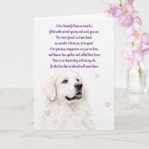 Tarjeta Simpatía por Perro Gran Pirineo Pérdida Espiritual
