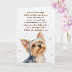 Tarjeta Simpatía por perro Yorkie o Yorkshire Terrier