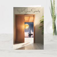 Simpatía por velero y luna en la puerta