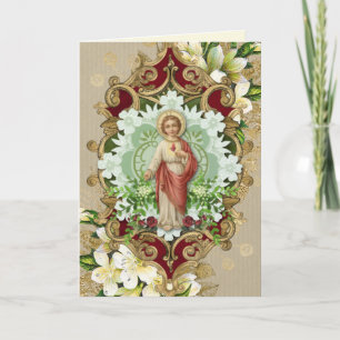 Tarjeta Simpatía religiosa Sagrada Escritura de Corazón Or