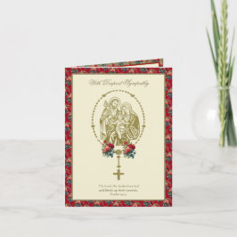 Tarjeta simpatía Rosario de la Sagrada Familia Escrituras 
