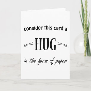 Tarjeta Simpatía y aliento de Letterpress - Abrazo de pape
