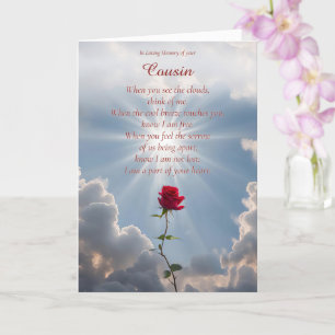 Tarjeta Simpatizante Simpatizante Memorial Nubes Espiritua