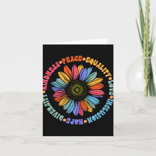 Tarjeta Simpatizantes de la Paz Mundial Traje Floral de gi