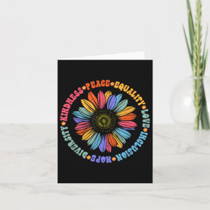 Tarjeta Simpatizantes de la Paz Mundial Traje Floral de gi
