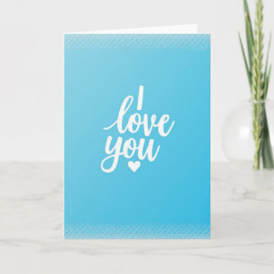Tarjeta Simple Azul Te Amo