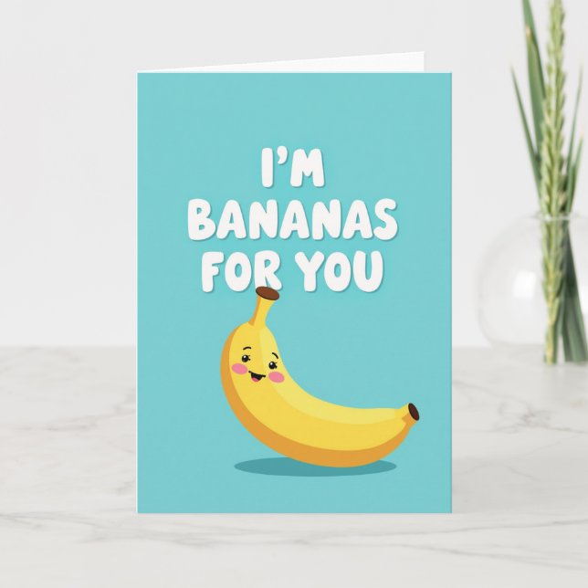 Tarjeta Simple Bananas For You Card (Anverso)