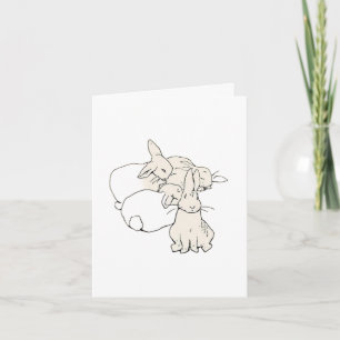 Tarjeta Simple Beatrix Potter Bunny Sketch Greet