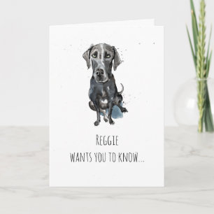 Tarjeta Simple Black Great Dane personalizado Día de la Ma