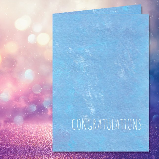 Tarjeta Simple Blue Felicitaciones Modern Blank (Subido por el creador)