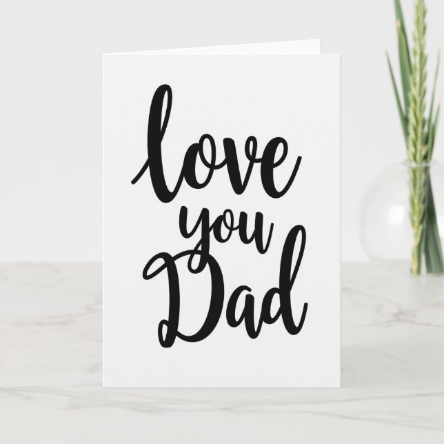 Tarjeta Simple con Mensaje para Papá (Anverso)