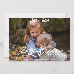 Tarjeta simple conejito de Pascua simple para una linda fo