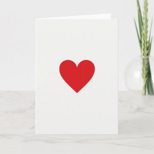 Tarjeta Simple Corazón Rojo de Amor