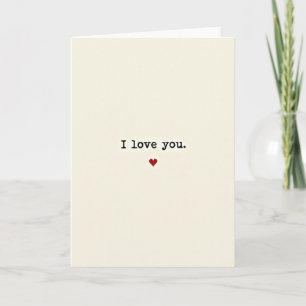 Tarjeta Simple Corazón Te Amo