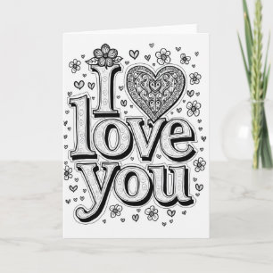 Tarjeta Simple Corazón Te Amo Para Ella