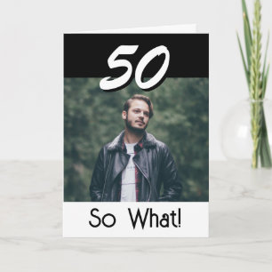 Tarjeta Simple Cumpleaños 50 Así que qué 50 Cumpleaños Div