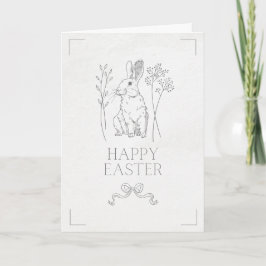 Tarjeta Simple & cute Easter bunny Easter card
