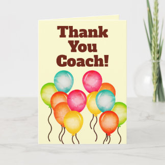 Tarjeta simple de agradecimiento al entrenador