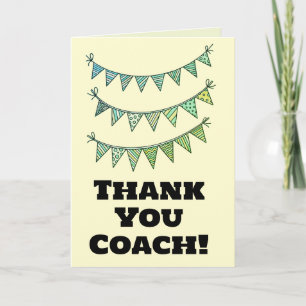 Tarjeta simple de agradecimiento al entrenador