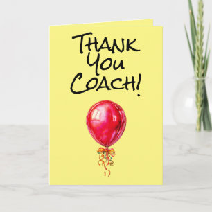 Tarjeta simple de agradecimiento al entrenador