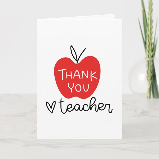 Tarjeta simple de agradecimiento al profesor (Anverso)