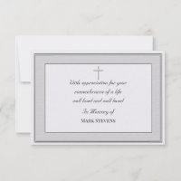 Tarjeta Simple de Agradecimiento por Condolencias 