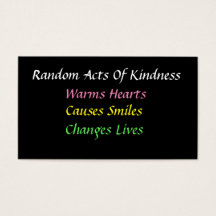 Tarjeta simple de amabilidad al azar