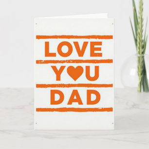 Tarjeta Simple de Amor a Papá con Rayas