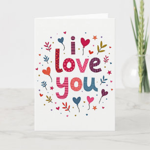 Tarjeta Simple de Amor con Lunares