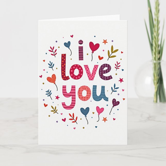 Tarjeta Simple de Amor con Lunares (Anverso)