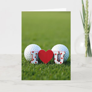 Tarjeta simple de amor de golf