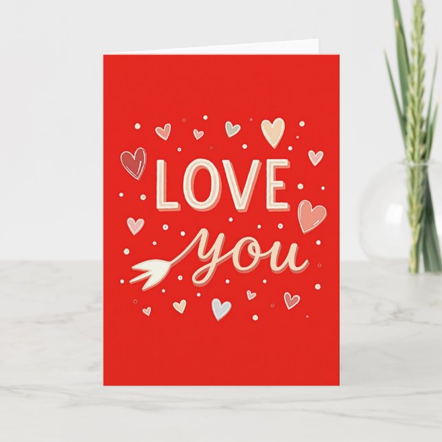 Tarjeta Simple de Amor Dulce (Anverso)