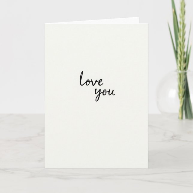 Tarjeta Simple de Amor Escrito a Mano (Anverso)