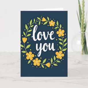 Tarjeta Simple de Amor Floral