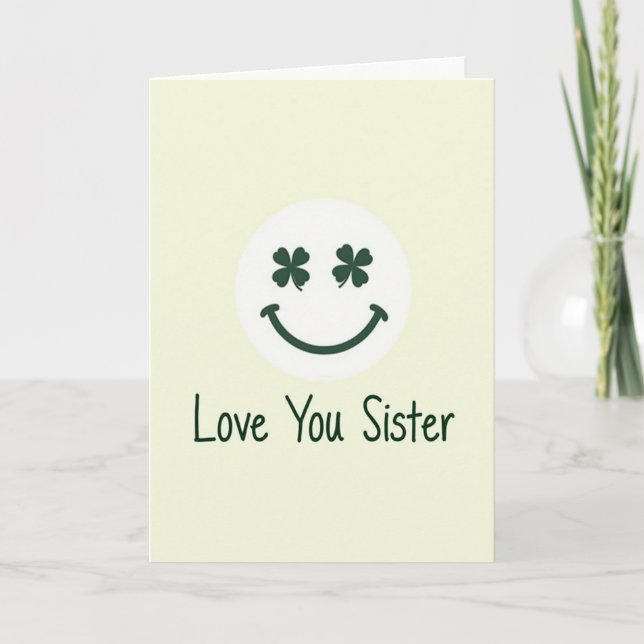Tarjeta Simple de Amor para Hermana (Anverso)