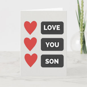 Tarjeta Simple de Amor para Hijo