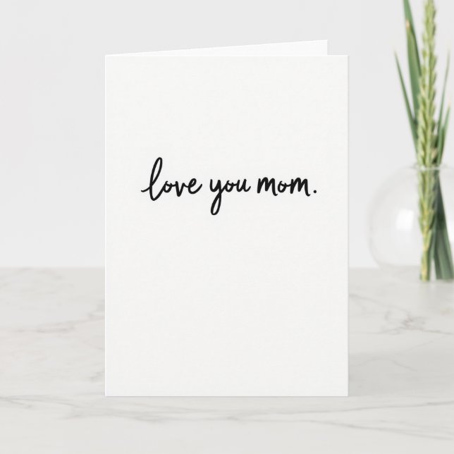 Tarjeta Simple de Amor para Mamá (Anverso)