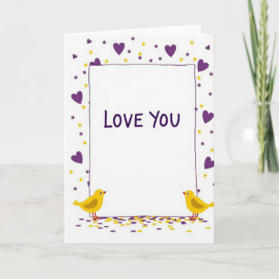 Tarjeta Simple de Amor para Pájaros
