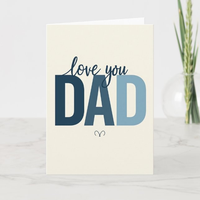 Tarjeta Simple de Amor por Ti Papá (Anverso)