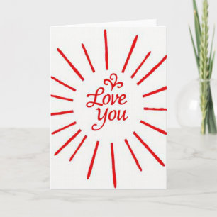 Tarjeta Simple de Amor Radial