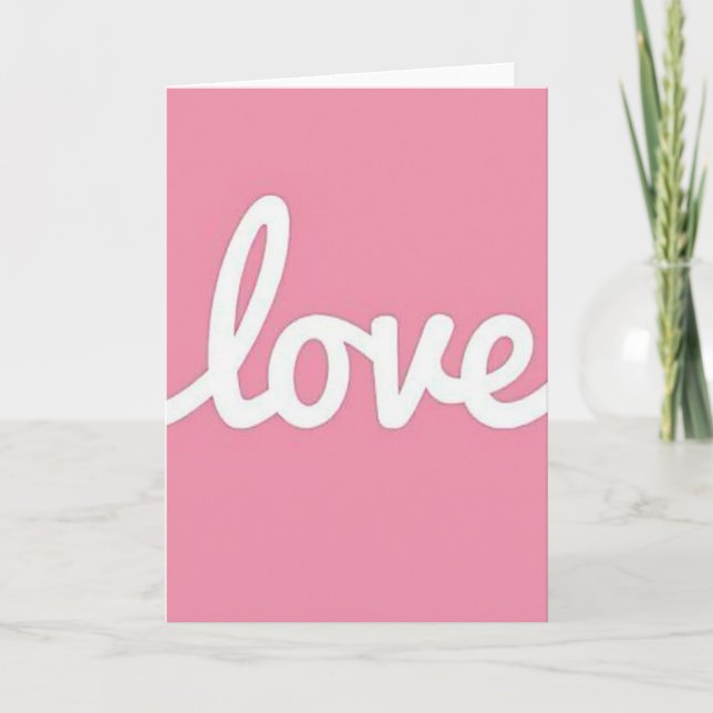 Tarjeta Simple de Amor Rosa (Anverso)