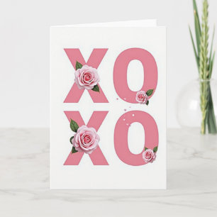 Tarjeta Simple de Amor Rosas Xoxo