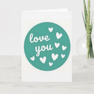 Tarjeta Simple de Amor Suave Corazón