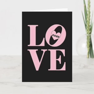 Tarjeta Simple de Amor Xoxo