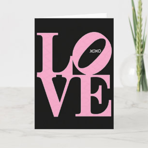 Tarjeta Simple de Amor Xoxo