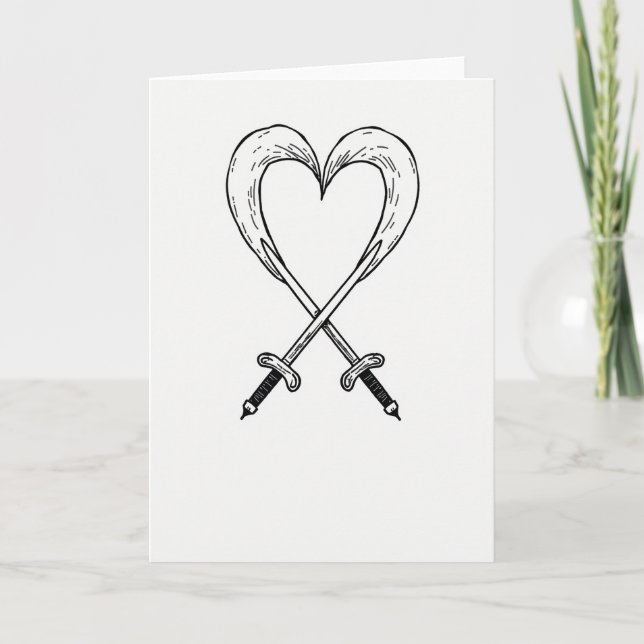 Tarjeta Simple de Amor y Fuerza (Anverso)
