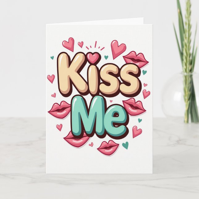 Tarjeta Simple de Bésame Amor (Anverso)